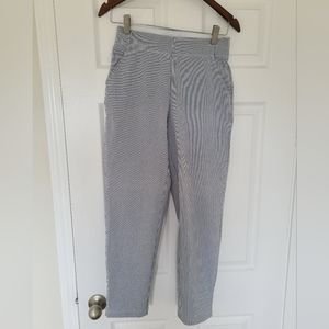 Max Studio Pinstripe Slim Ankle Pants